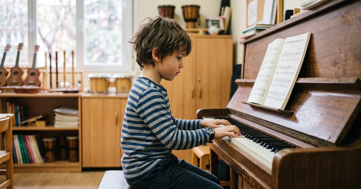 Cuando el piano, la guitarra o el violín entran al aula: lo que un estudio de 76 chicos dice sobre música y aprendizaje