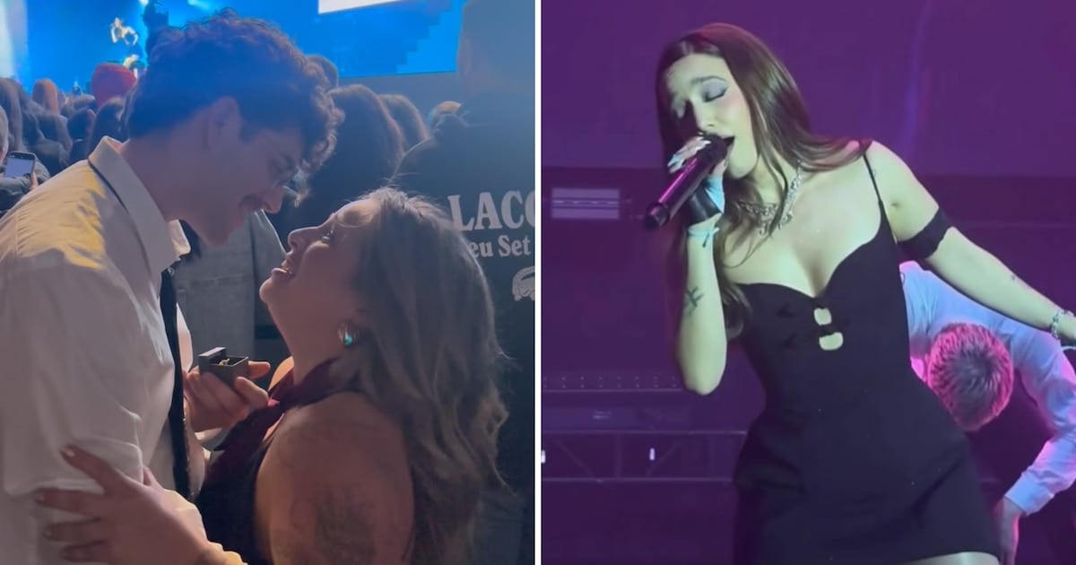 Una propuesta de casamiento en medio de "Vértigo": lo que se vivió en el show de Ángela Torres en Santa Fe