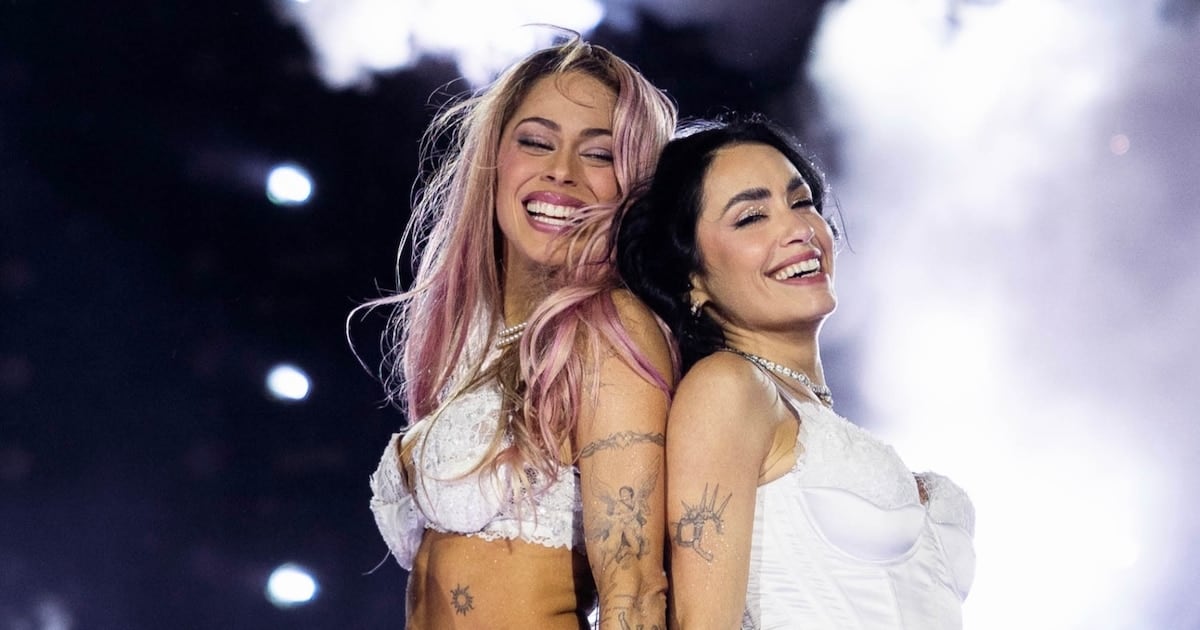 Lali EspósitoRiver PlateTini Stoessel y Marilina Bertoldi compartieron escenario y